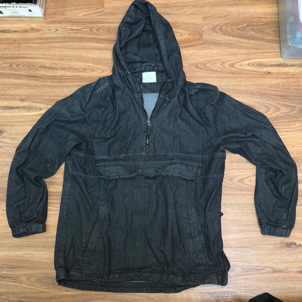 Cotton On - Hooded Denim Jacket - Black - Size XL